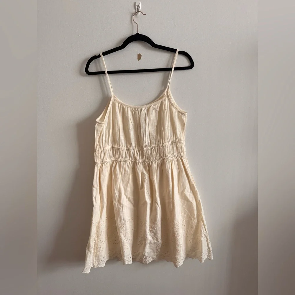 Old Navy Cream Eyelet Spaghetti-Strap Mini Dress - Picture 2 of 2